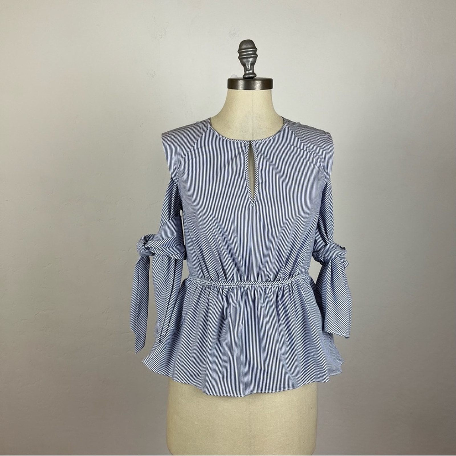 3.1 Phillip Lim Stripe Cold Shoulder Blouse